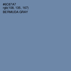 #6C87A7 - Bermuda Gray Color Image